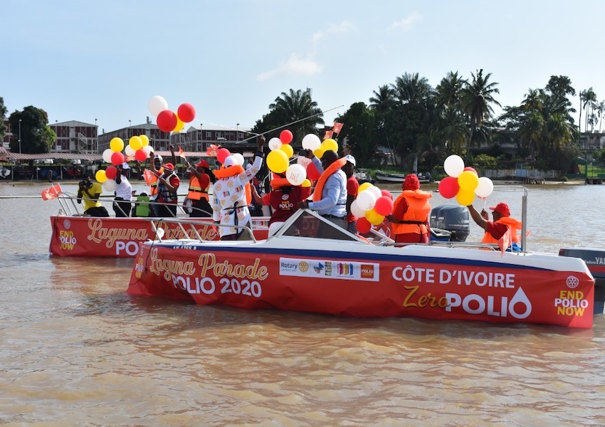 Image Laguna parade contre la polio en Côte d'Ivoire