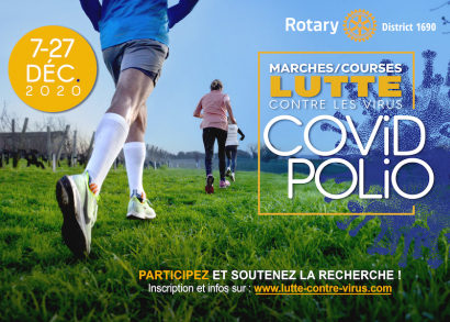 Image Marches et courses simultanées contre la polio et la Covid -19