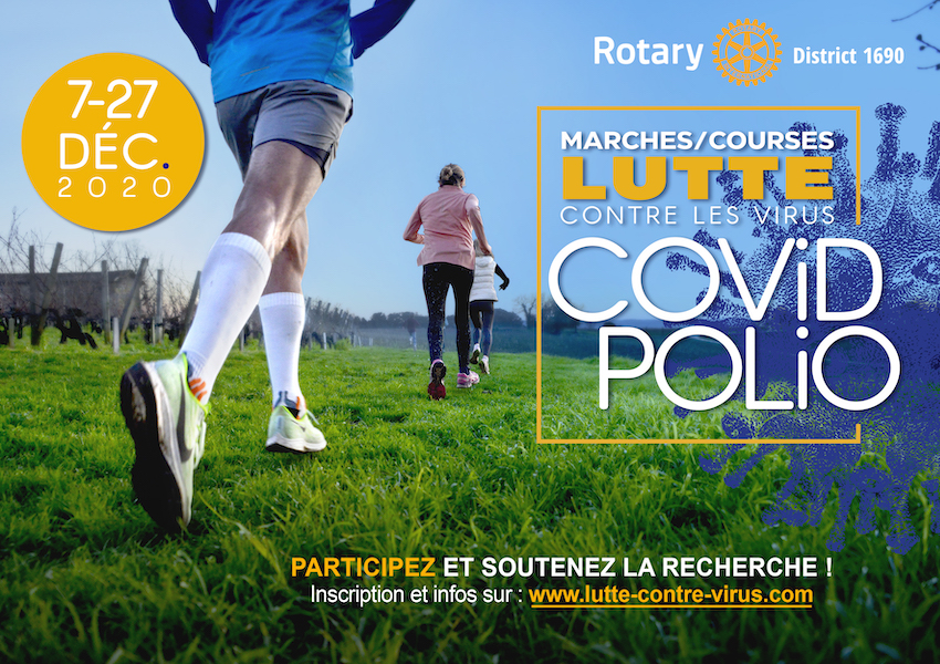 Image Marches et courses simultanées contre la polio et la Covid -19