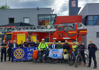 Image UN DÉFI EN VTT POUR LES PUPILLES DES POMPIERS