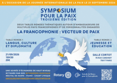 SYMPOSIUM POUR LA PAIX À TRAVERS LA FRANCOPHONIE