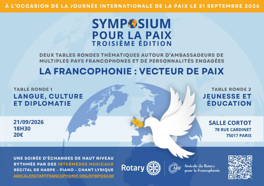 Image SYMPOSIUM POUR LA PAIX À TRAVERS LA FRANCOPHONIE