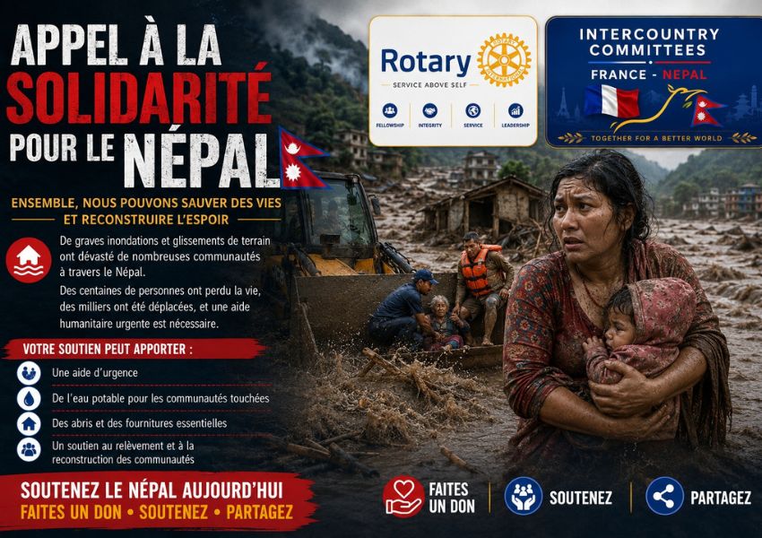 Image Le Rotary agit en faveur des sinistrés du Népal