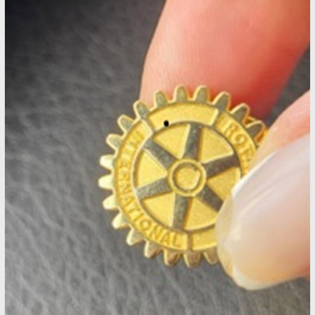 Insigne sceau Rotary  aimanté diamètre 1.8 CM (X50 pièces) RUPTURE dispo 15 mars 2026