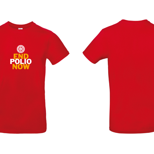 Tee-shirt End Polio Now  - à partir de 10 pièces Disponible sous 10 jours