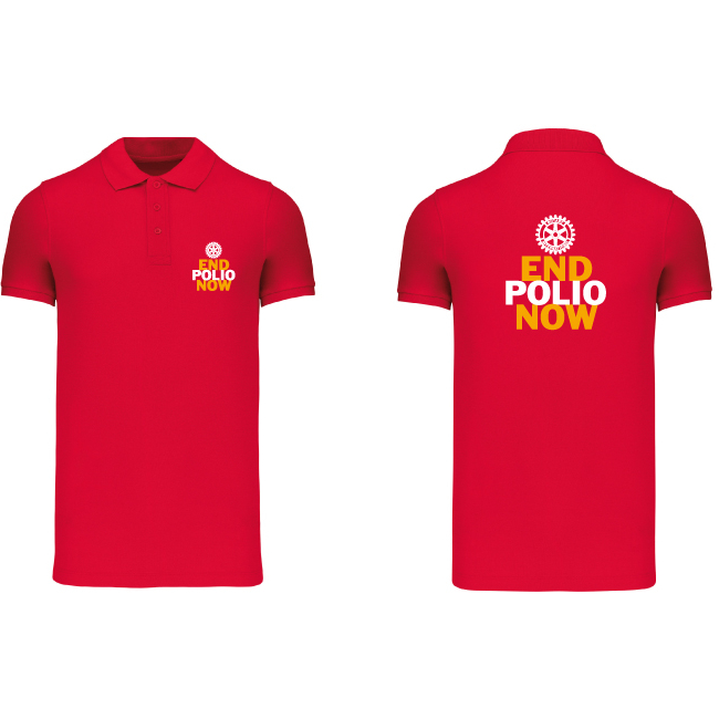 Polo End Polio Now  - à partir de 10 pièces Disponible sous 10 jours