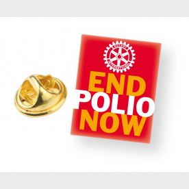 Pins End Polio Now - pack de 100 pièces Dimension 1,5cm x 2cm.- En stock