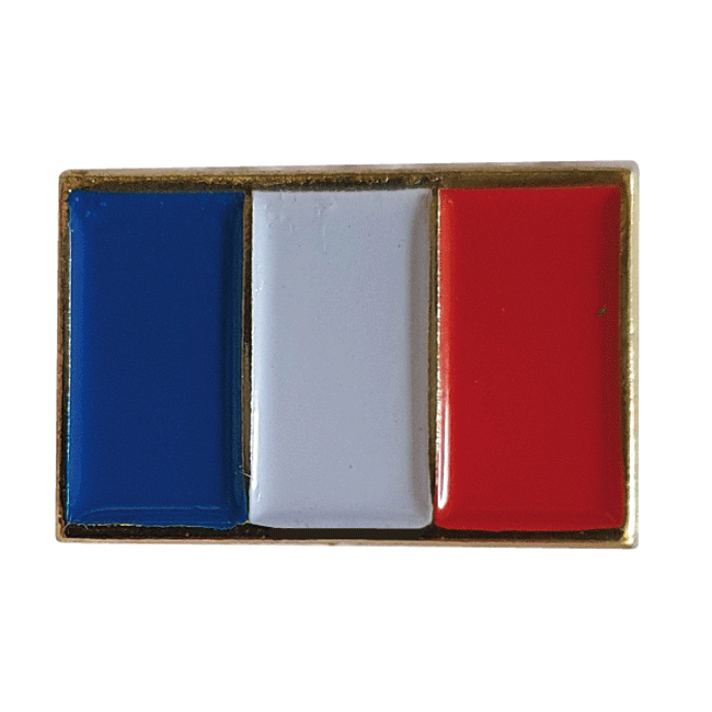 Insigne drapeau Bleu Blanc Rouge Dimensions 1.4cmx0,8cm- pack 50  rupture dispo 15 avril