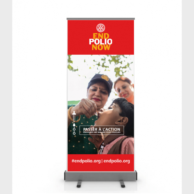 Kakémono End Polio Now 1 Disponible sous 10 jours