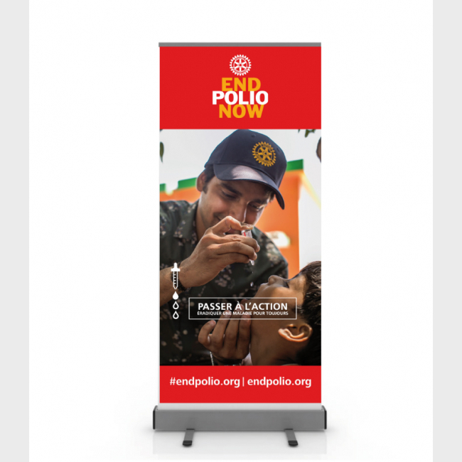 Kakémono End Polio Now Disponible sous 10 jours