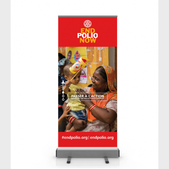 Kakémono End Polio Now 3 Disponible sous 10 jours