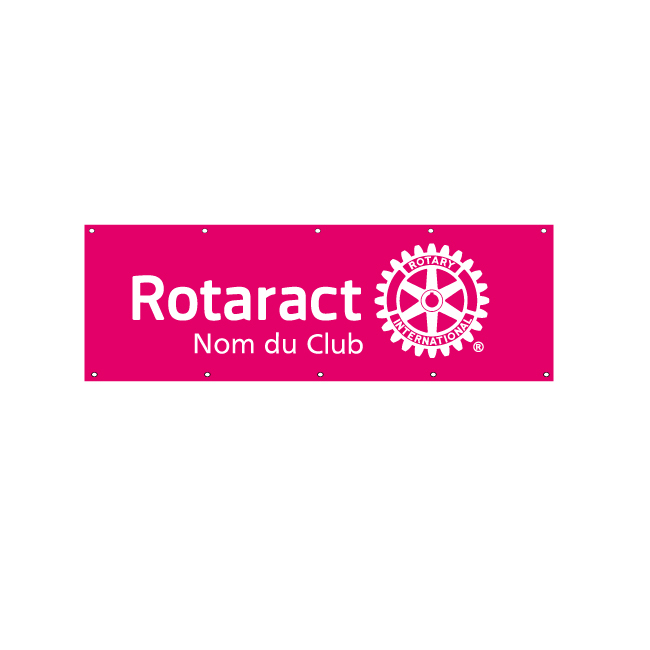 Banderole ROTARACT personnalisée 3m x 1m