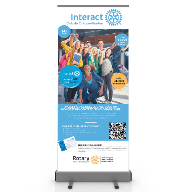 Kakémono INTERACT promotionnel personnalisé