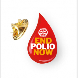 New PINS END POLIO NOW - PACK DE 50 PIÈCES -  1,3cm x 2,3cm. ARRIVAGE DÉBUT JUIN